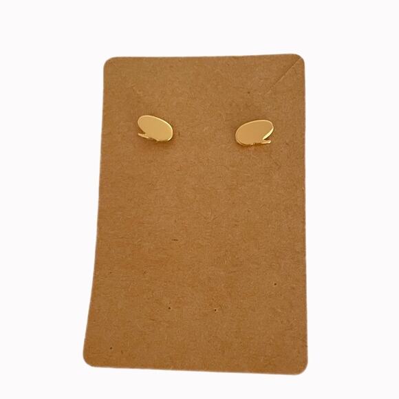 Speech Bubble Gold Earrings - Picture 1 of 3